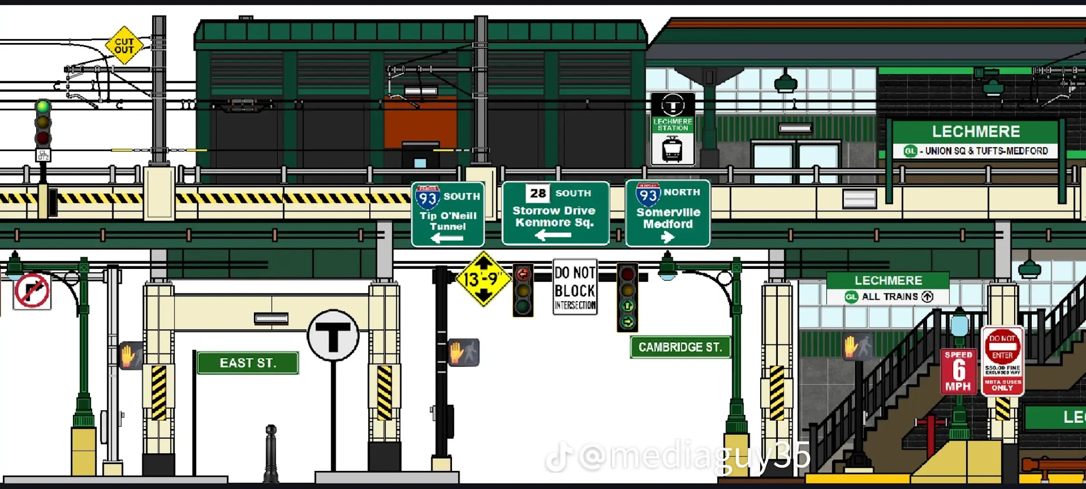 A side view drawing of Lechmere station (https://www.tiktok.com/@mediaguy35/photo/7506879798048787758)